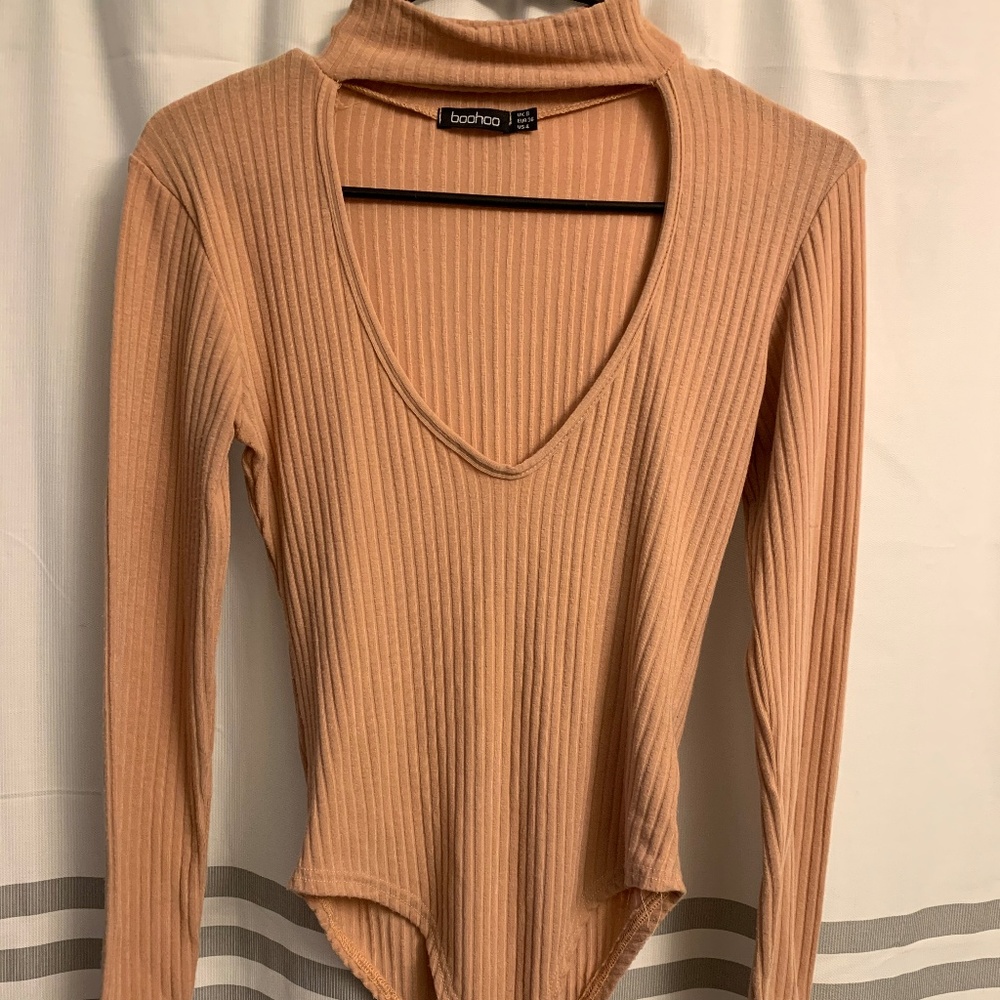 Blush Pink Cut-Out Bodysuit